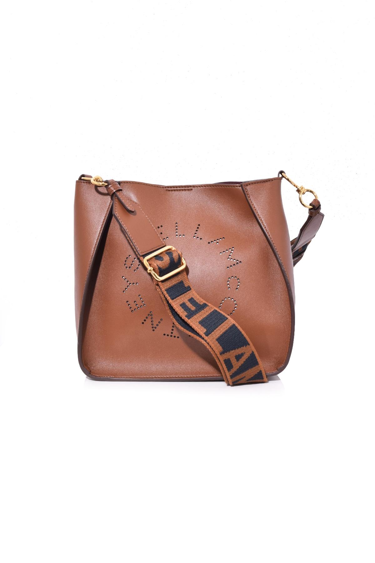 Stella McCartney Mini Crossbody Logo Bag In Cinnamon in Brown - Lyst