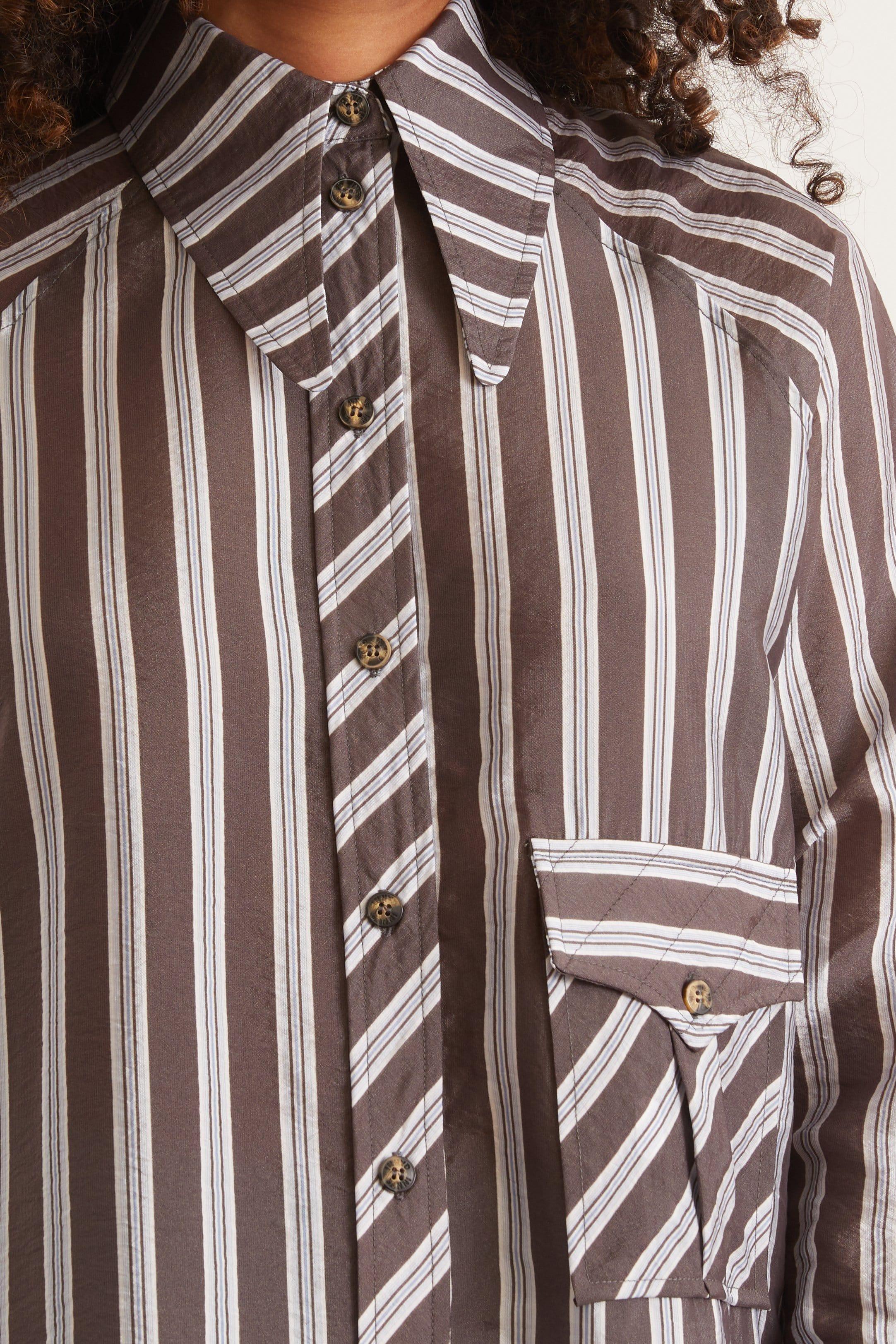 Ganni Lightweight Stripe Shirt | Lyst