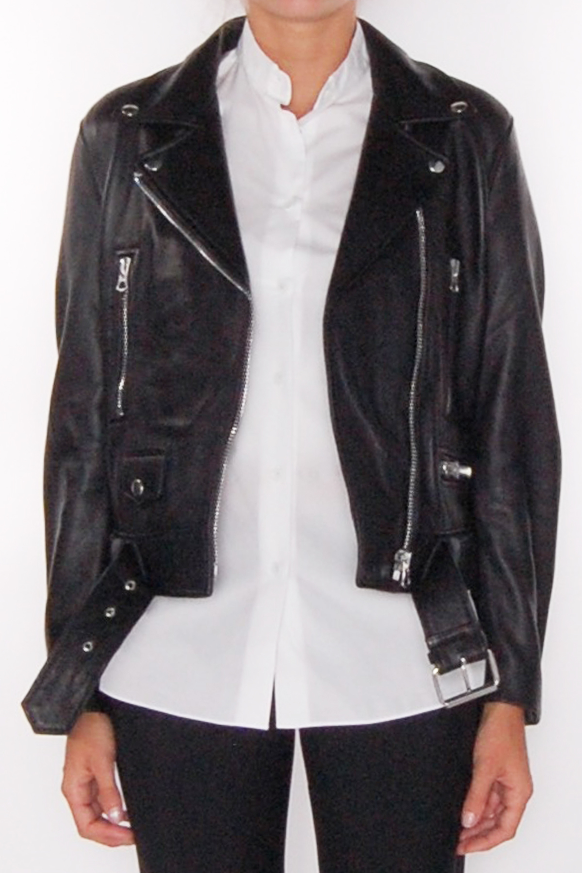 Download Acne Studios Mock Leather Jacket In Black - Lyst