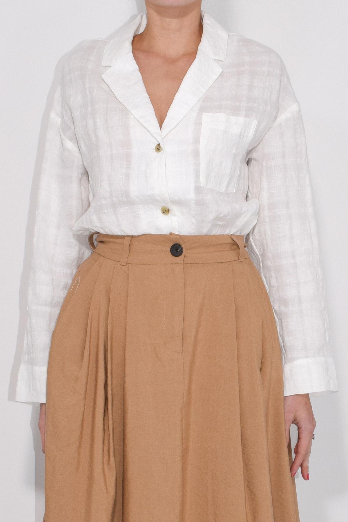 Mara Hoffman Womens Eleanor Button Down Belted Top