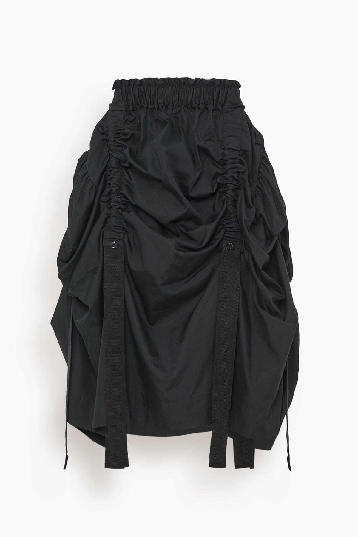 Simone Rocha Midi Skirt With Adjustable Sliders in Black | Lyst