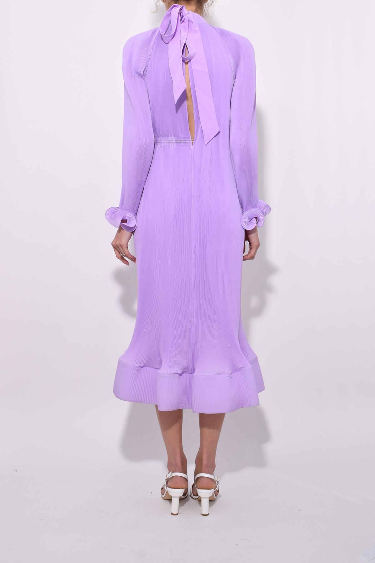tibi lavender pleated dress