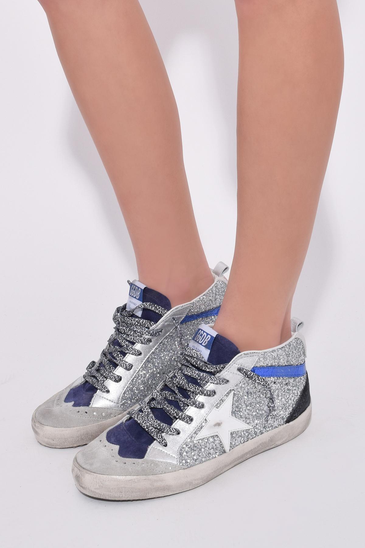 golden goose mid star white ice silver turquoise