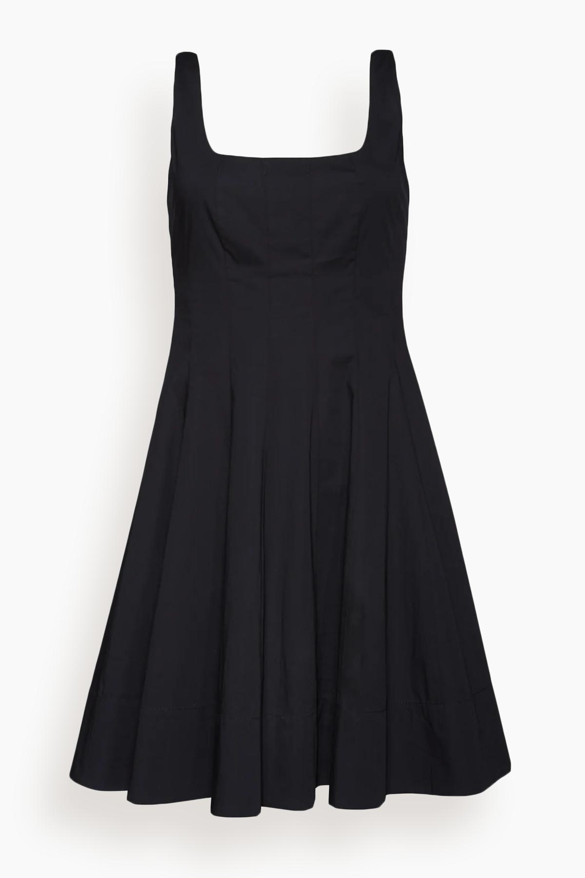 green emerald velvet dress STAUD Women's Wells Dress, Black, 2 at Amazon Women's Clothing store