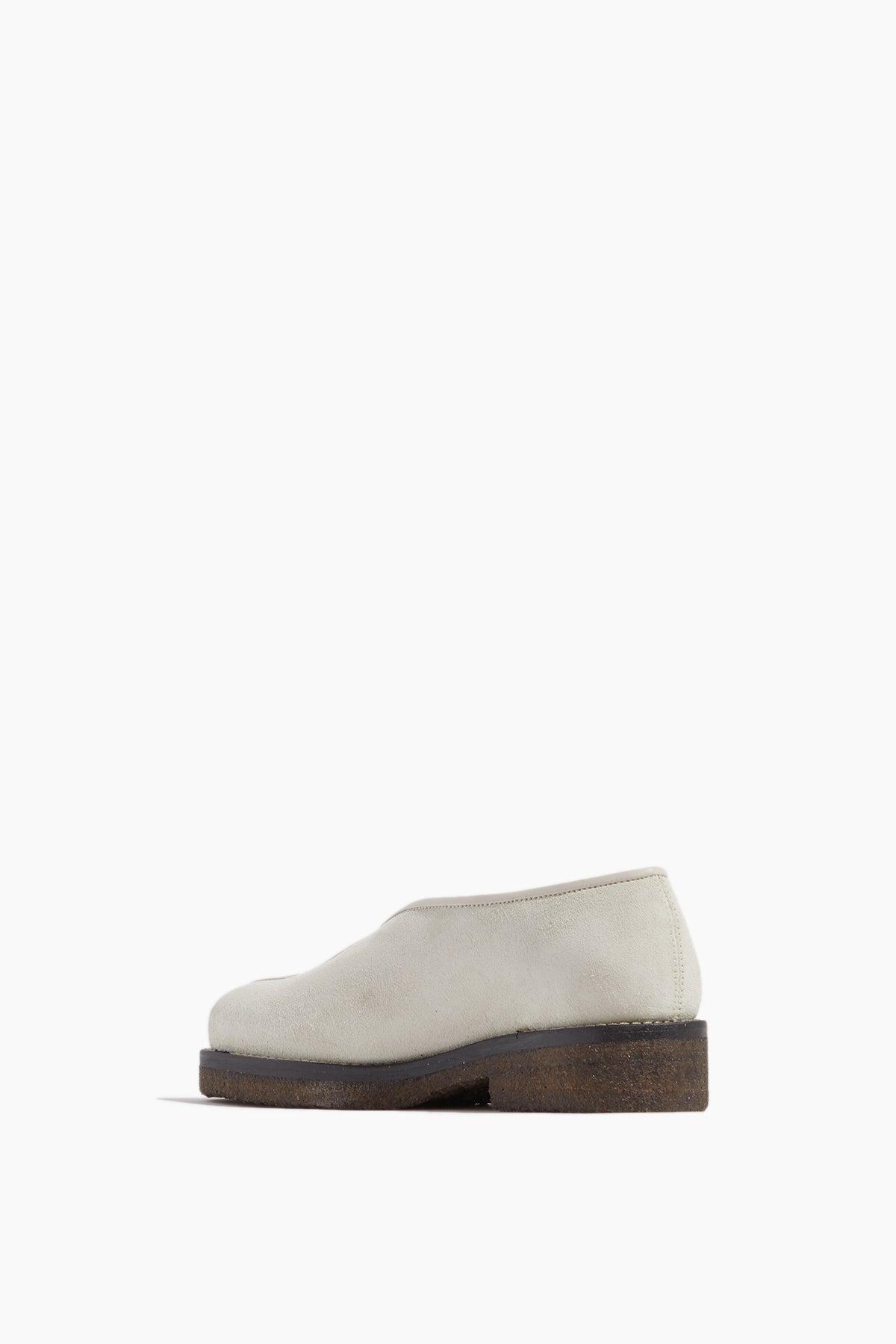 Lemaire Piped Slip On Shoe in White | Lyst