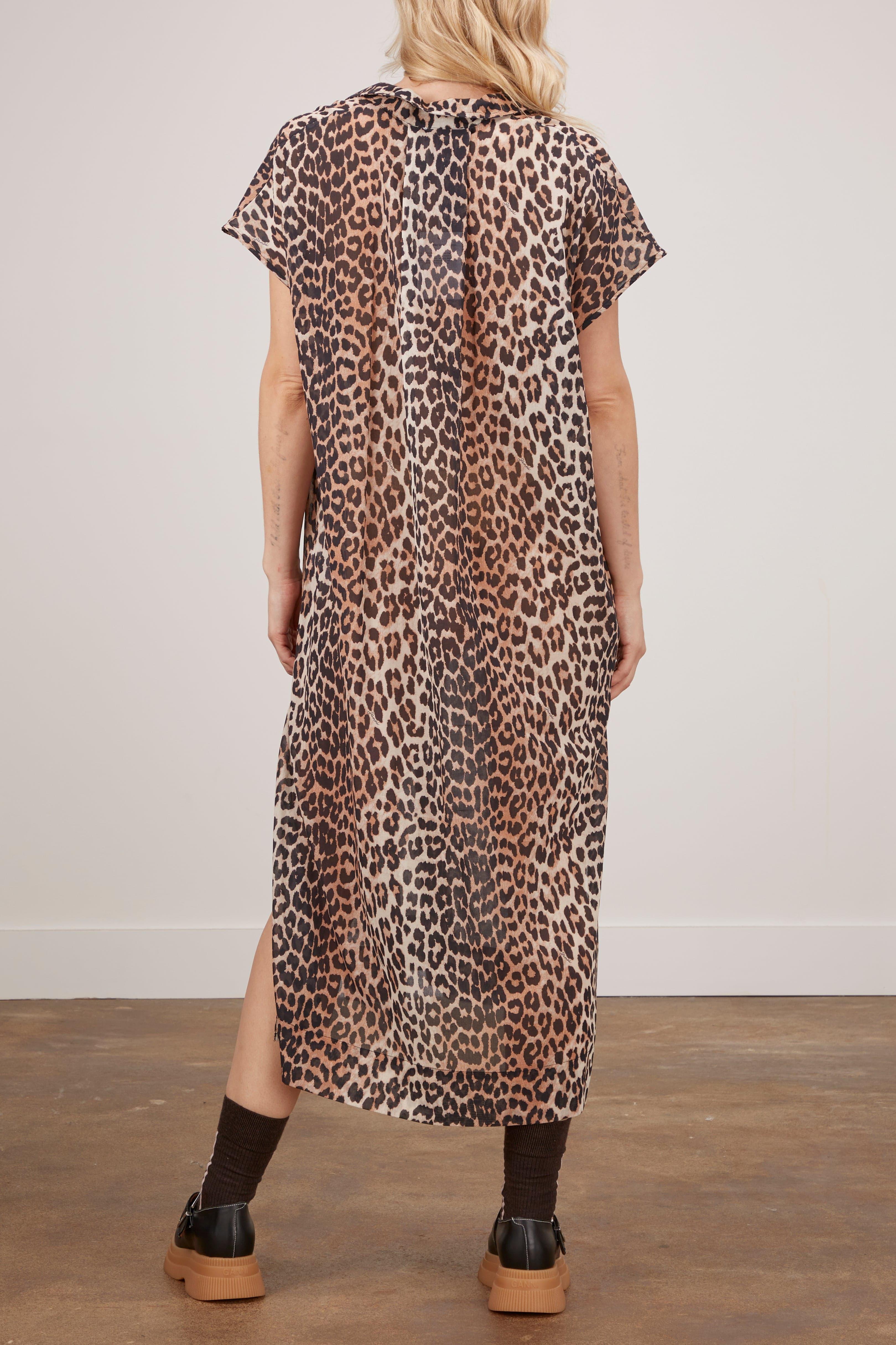 Ganni Light Cotton Long Kaftan | Lyst