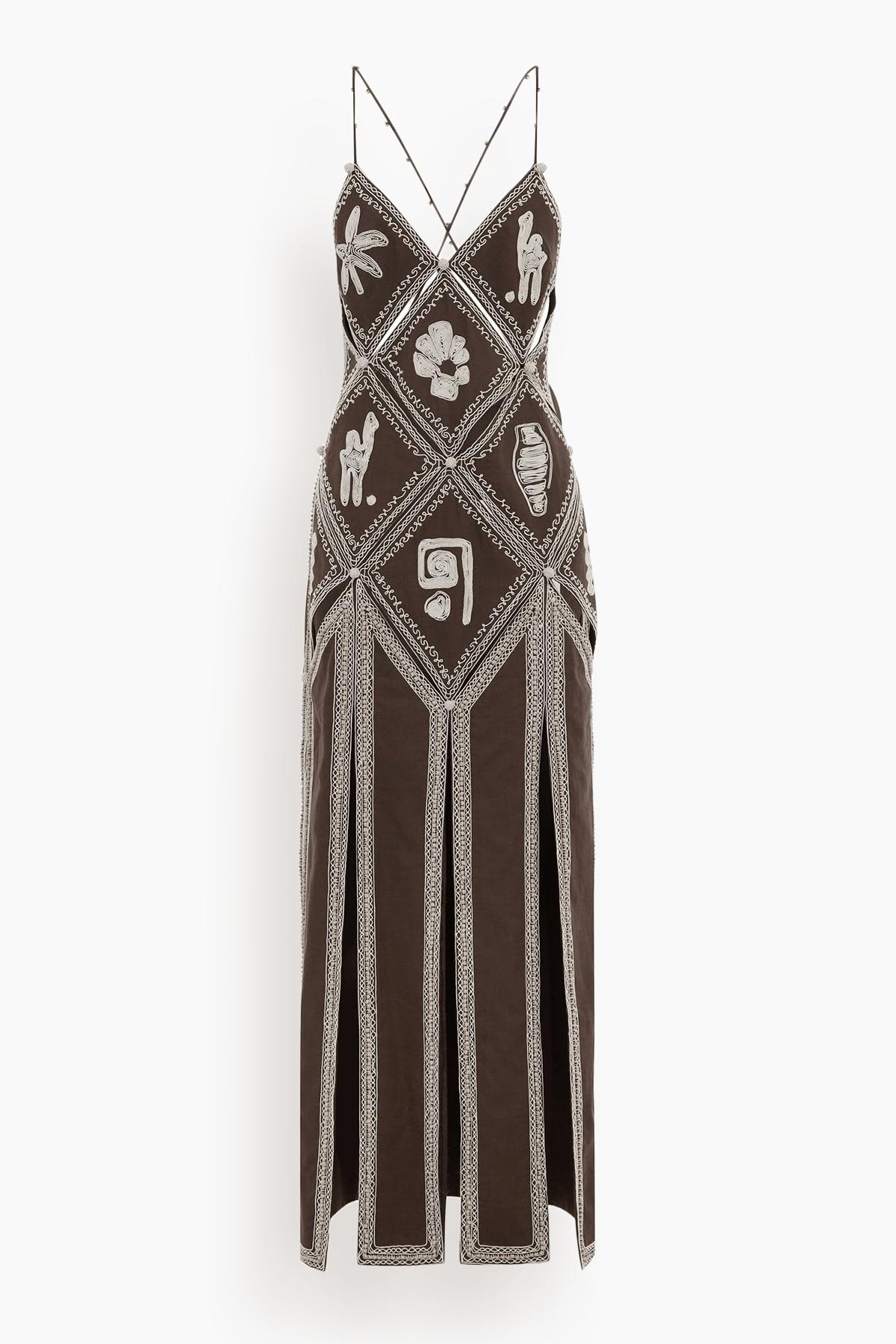 ALMAIS Leandra Corded Slip Midi Dress | Lyst
