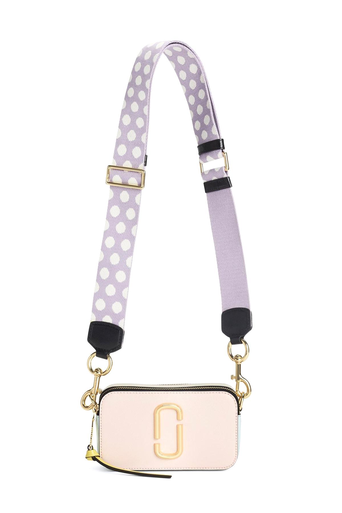 Marc Jacobs Leather Snapshot Bag In Blush Multi in Pink | Lyst