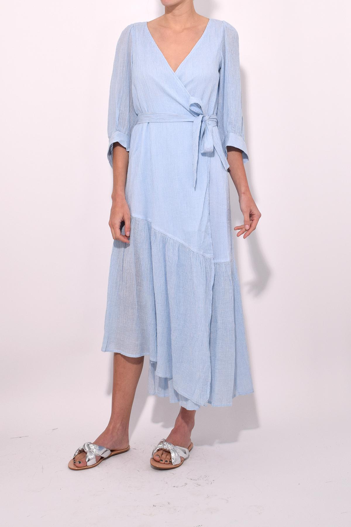 apiece apart bougainvillea wrap dress