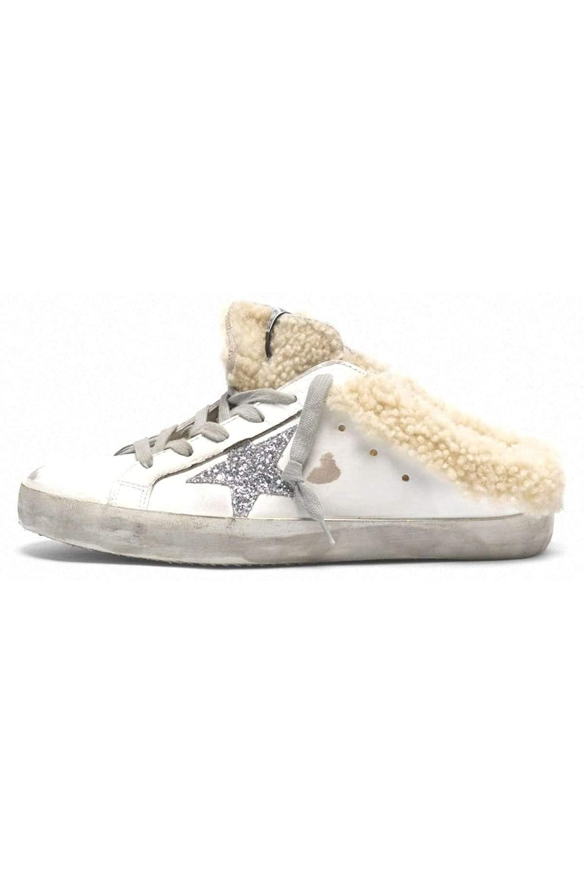 Golden goose fur slides Clearance