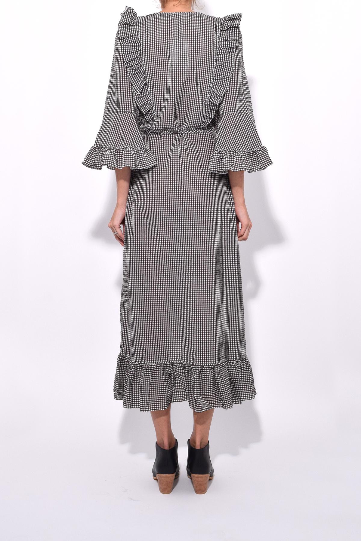 ganni charron wrap dress
