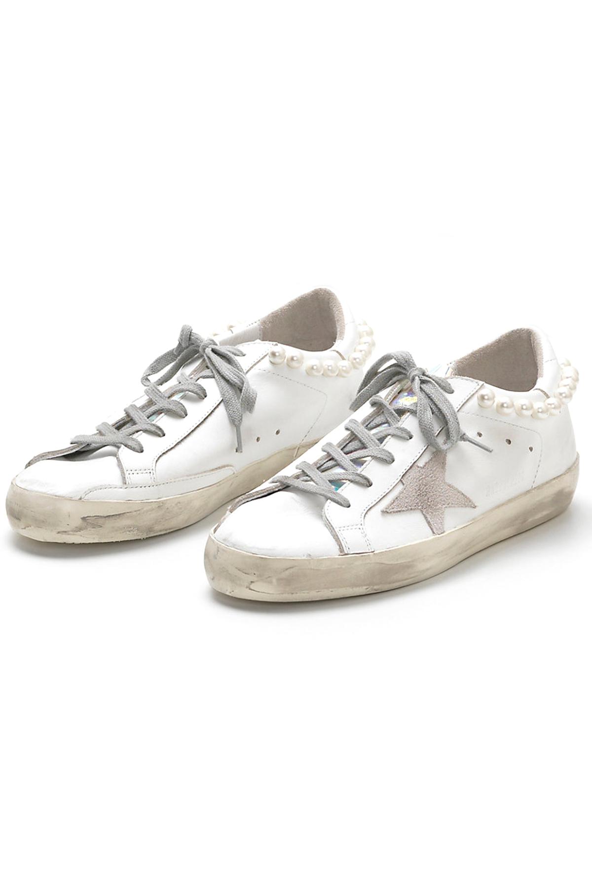 Golden Goose Deluxe Brand Leather Superstar Sneaker In Pearl White ...