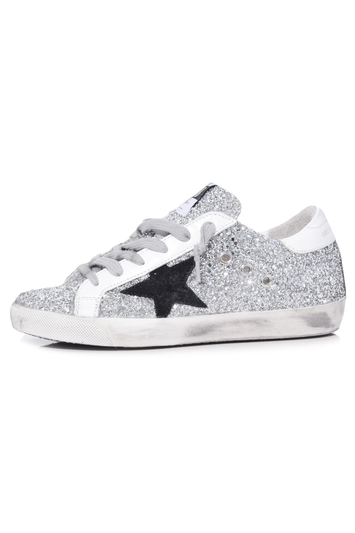 golden goose glitter black