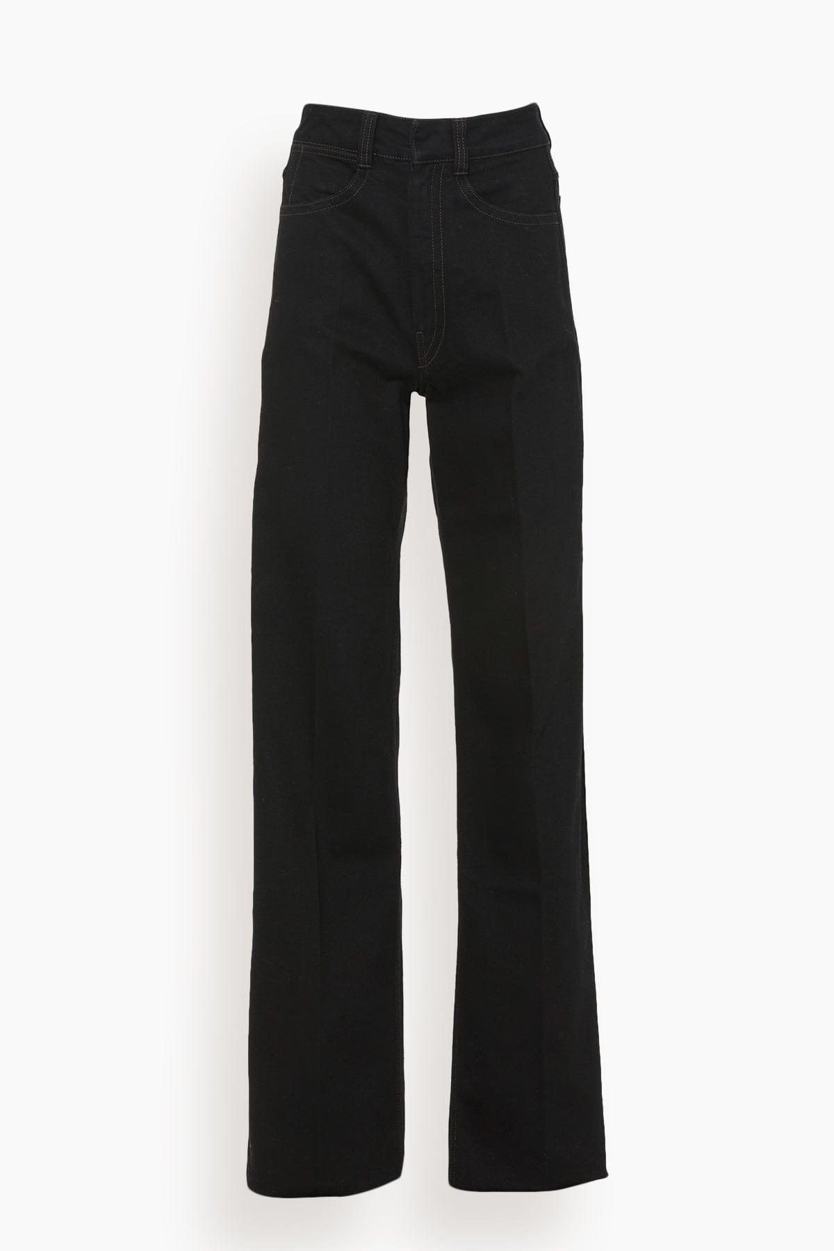 Lemaire Denim High Waisted Pant in Black | Lyst