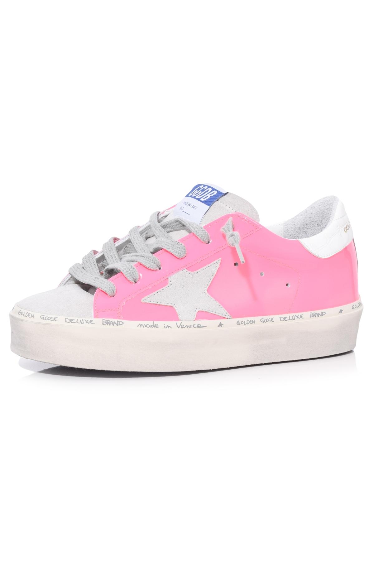 golden goose sneakers pink star