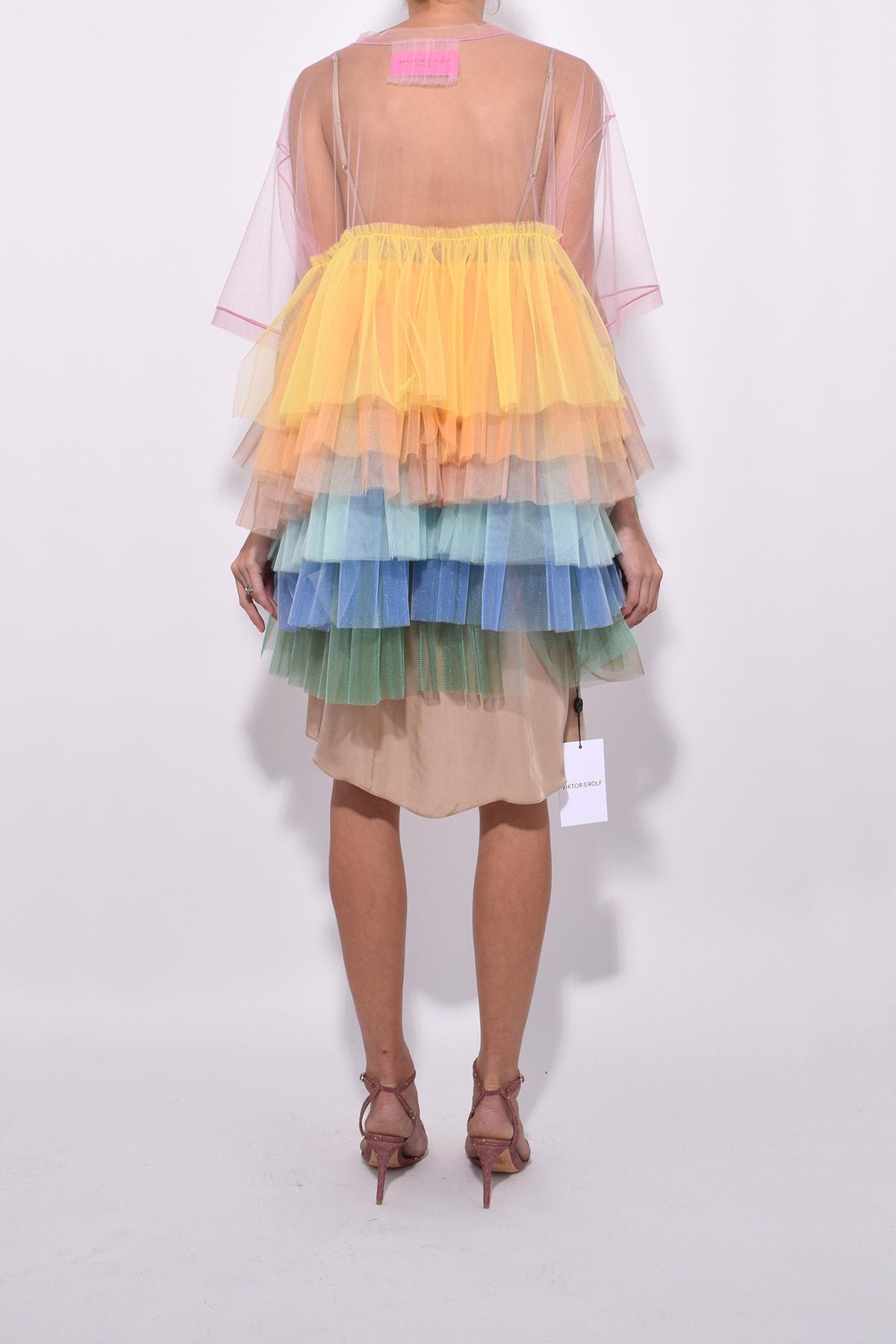 Viktor Rolf Little Ball Gown Tulle Dress In Light Pink Multi Lyst