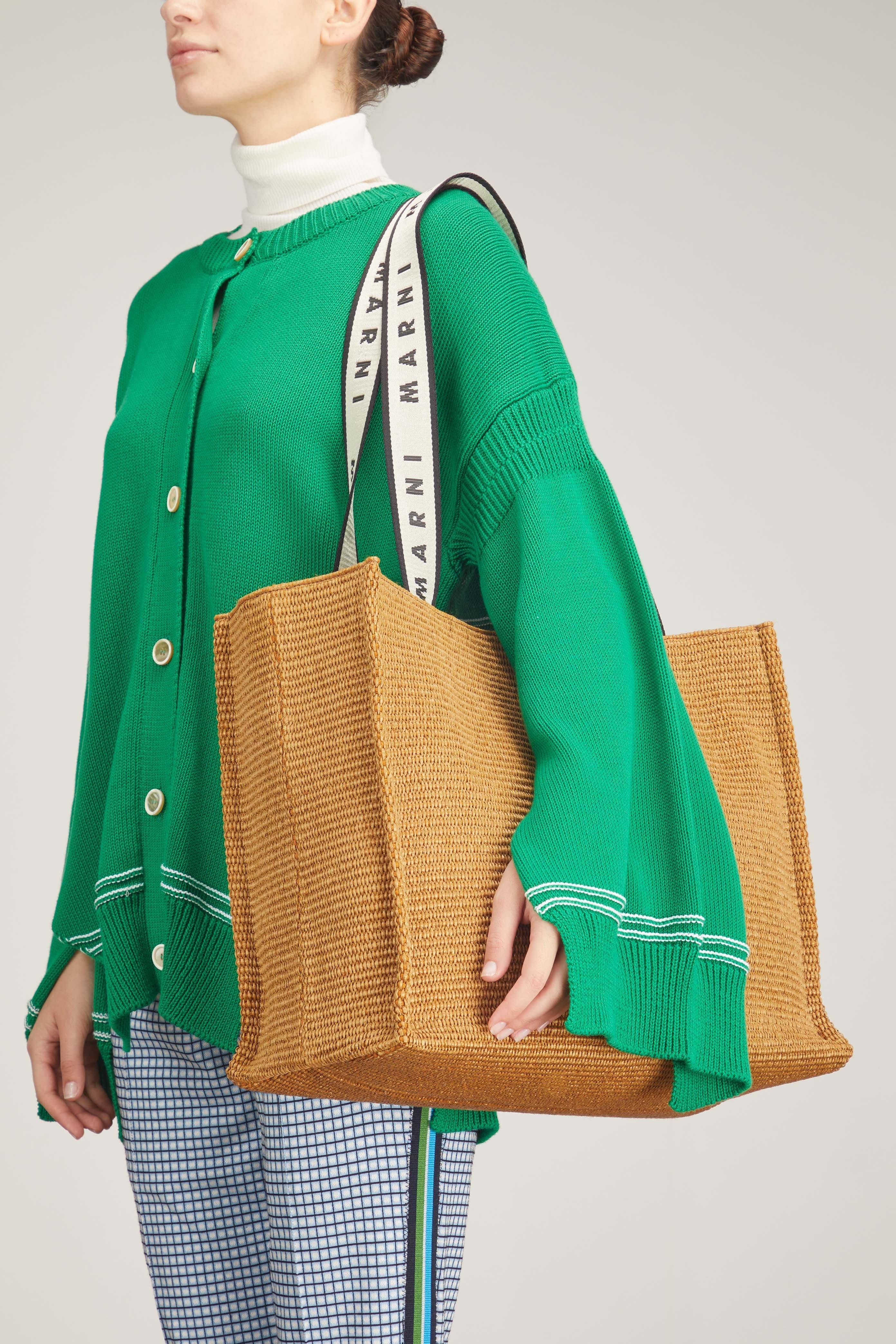 Marni Large Basket Shopping Bag in Brown | Lyst