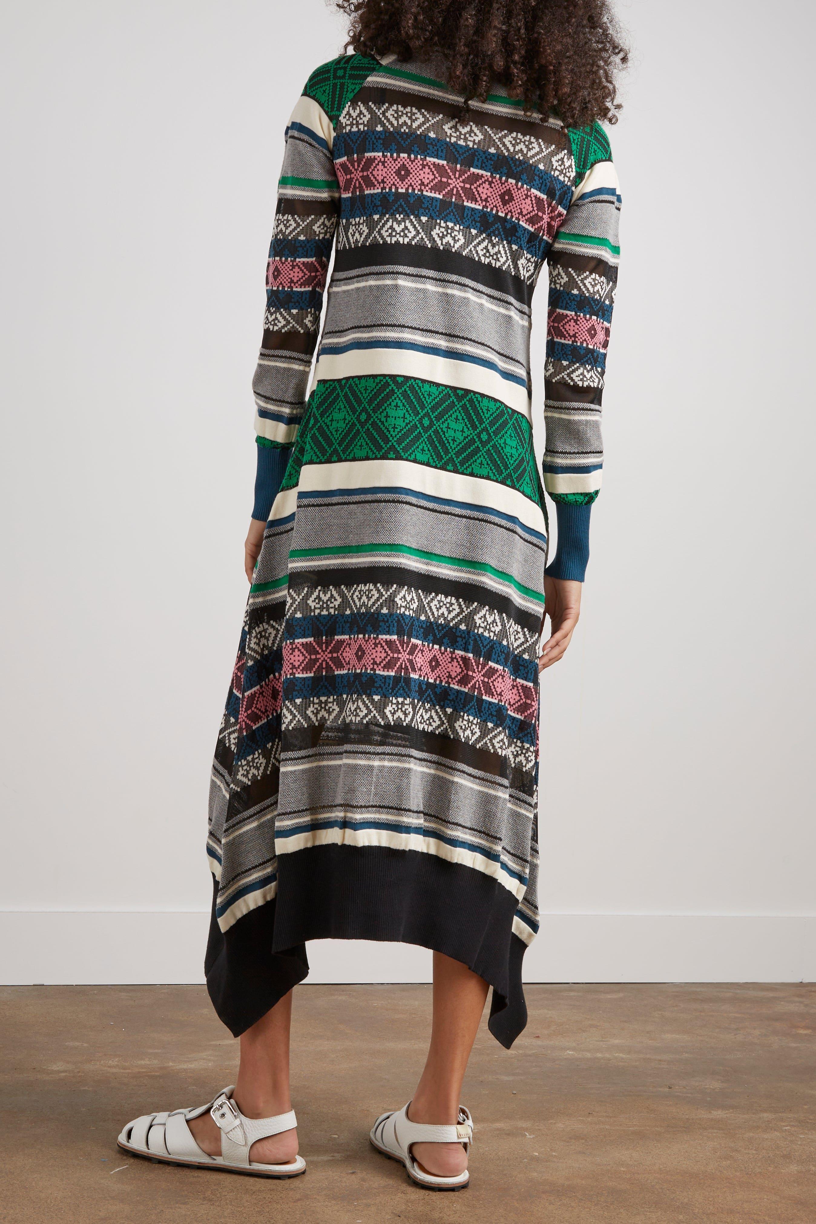 Sacai Women's Rug Jacquard Knit Dress