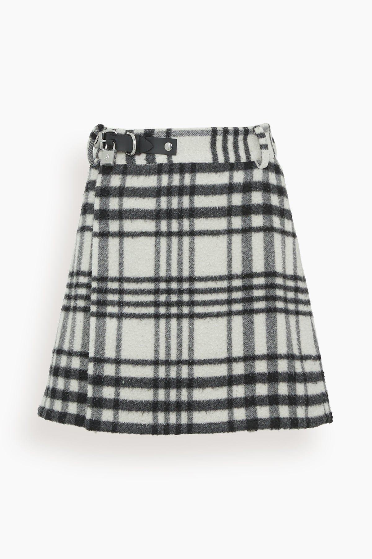 JW Anderson Padlock Strap Mini Skirt in Gray | Lyst