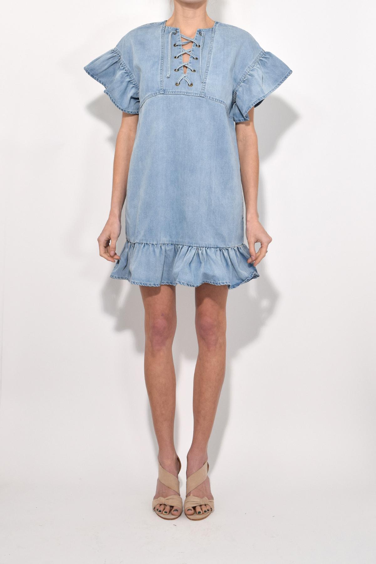 ulla johnson denim dress