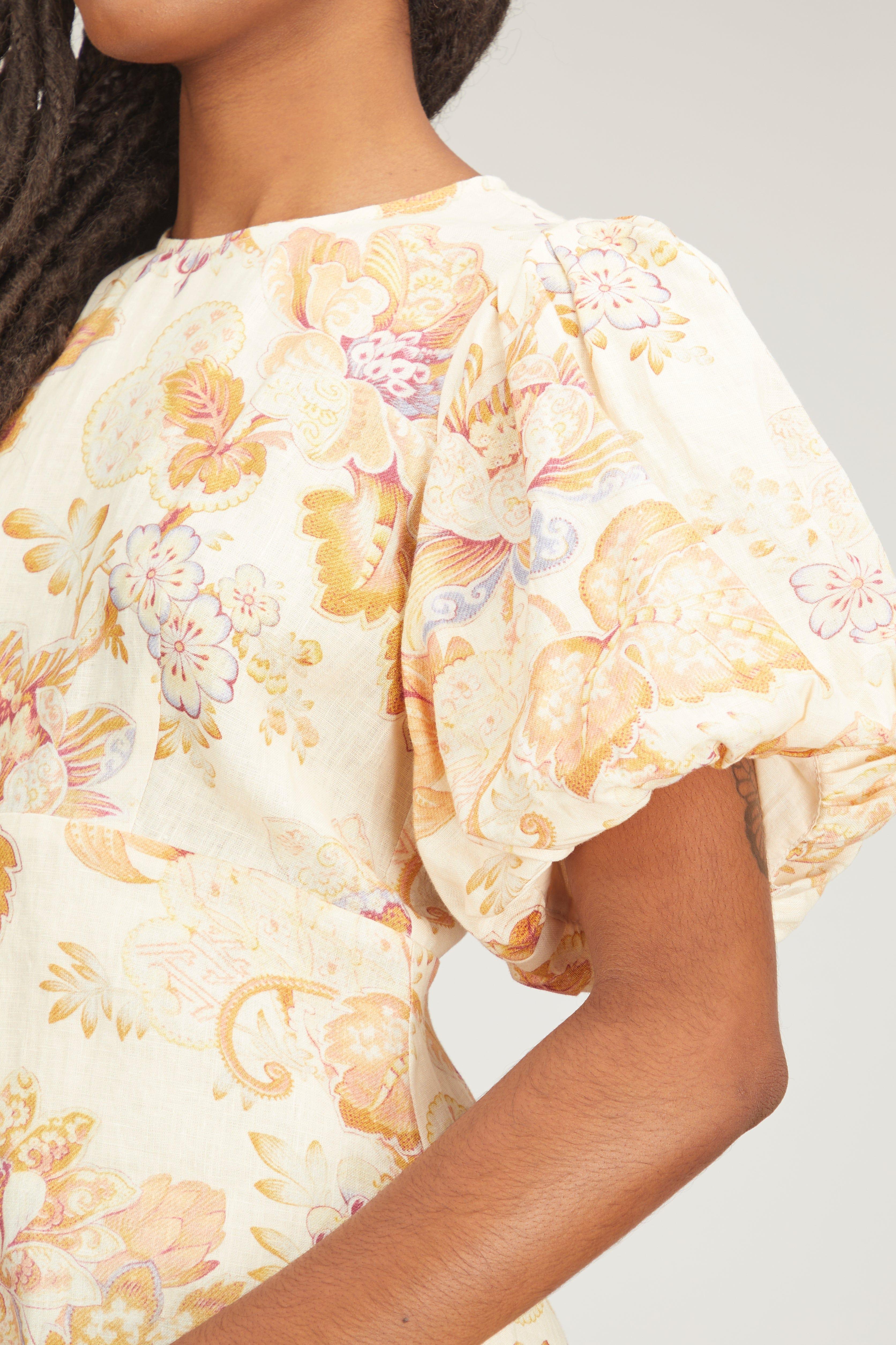 ALÉMAIS Philomena Midi Dress in Natural | Lyst