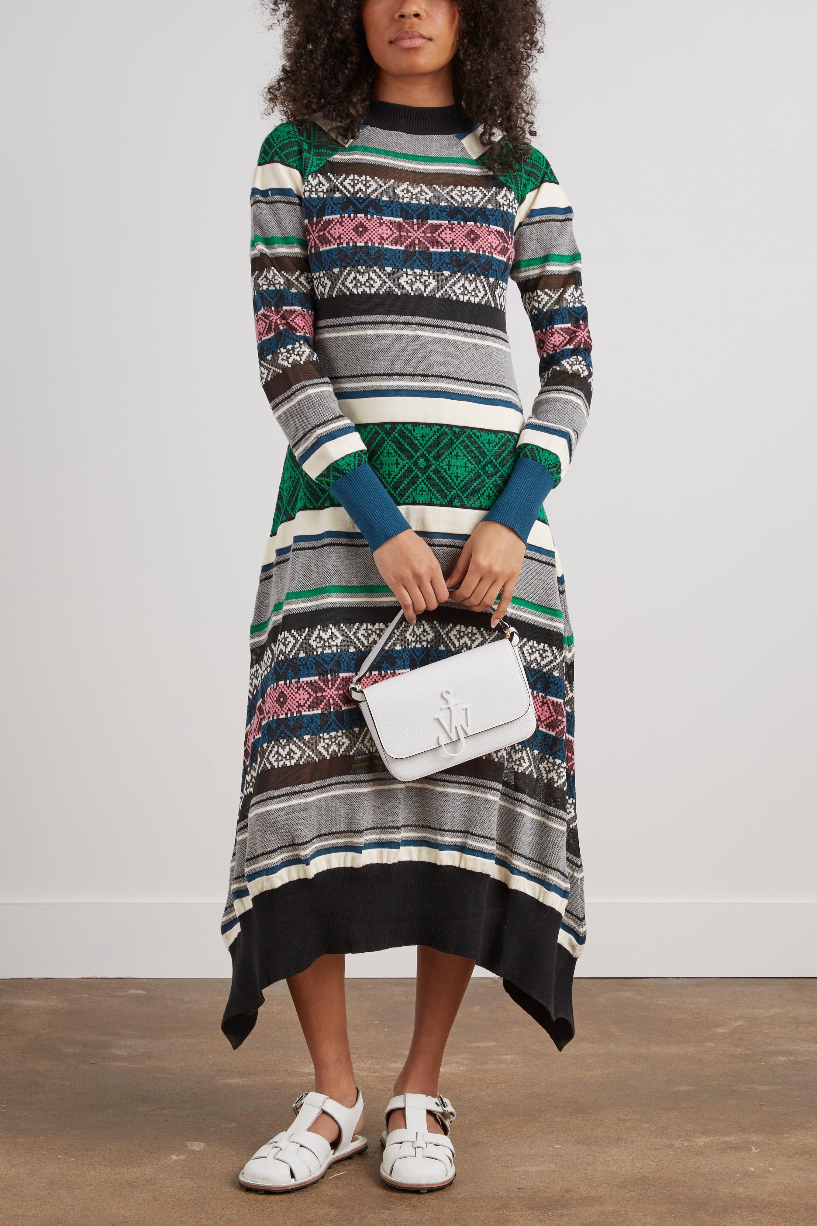 Sacai Rug Jacquard Knit Dress | Lyst