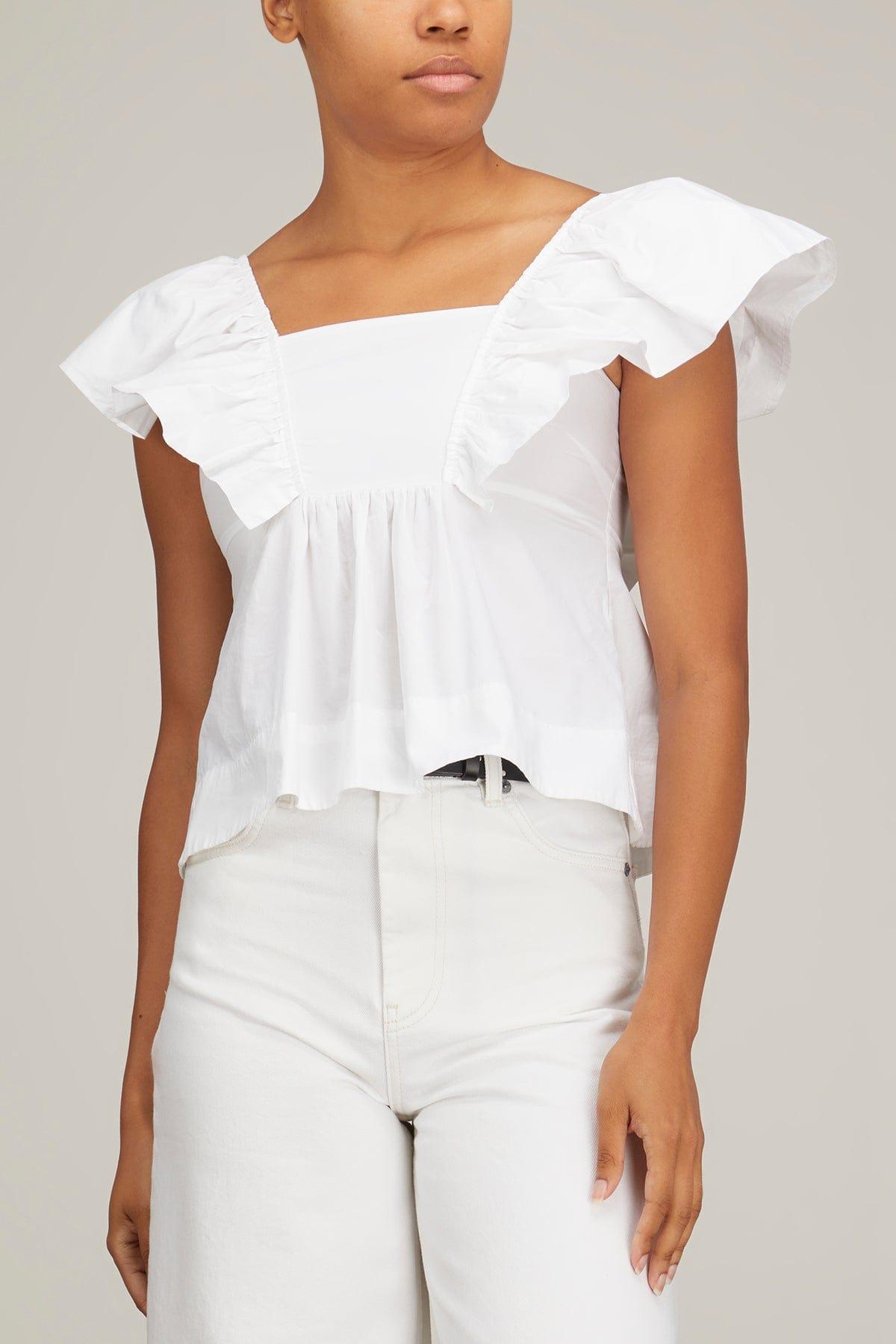 Ganni hotsell ruffle top