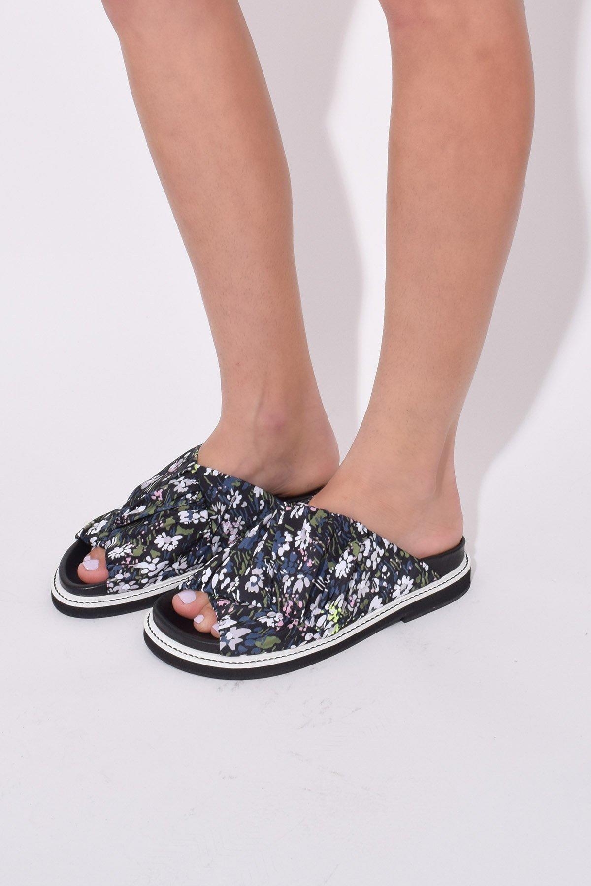 ganni fabric wrap sandals