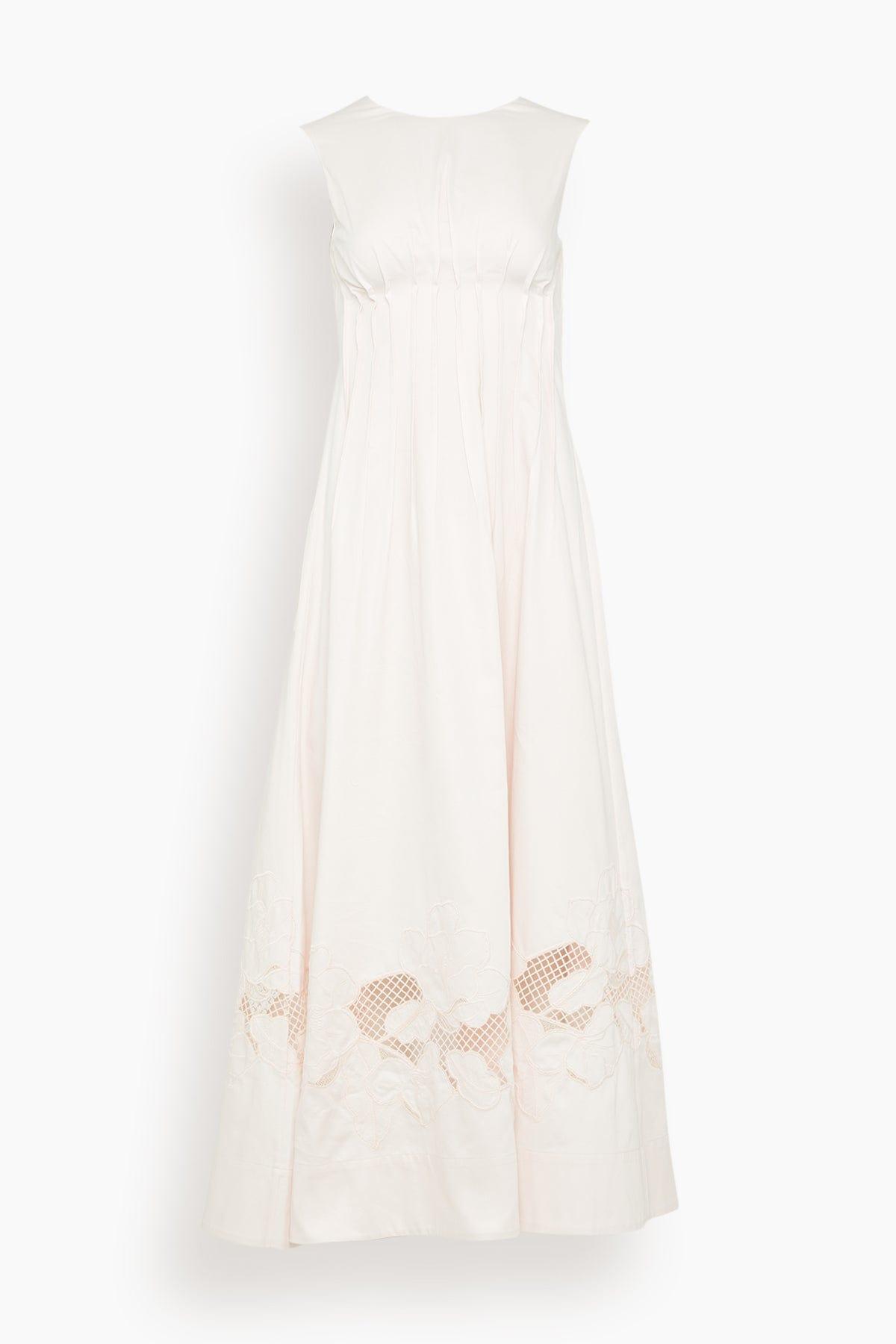 Clea Anika Embroidered Dress in White | Lyst