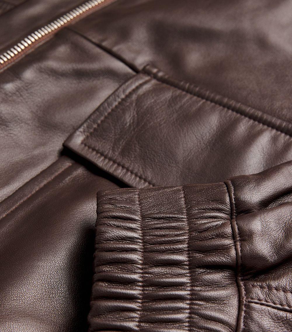 Studio Nicholson Leather Bomber Jacket in Brown for Men | Lyst Studio Nicholson Leather Bomber Jacket in Brown for Men | Lyst