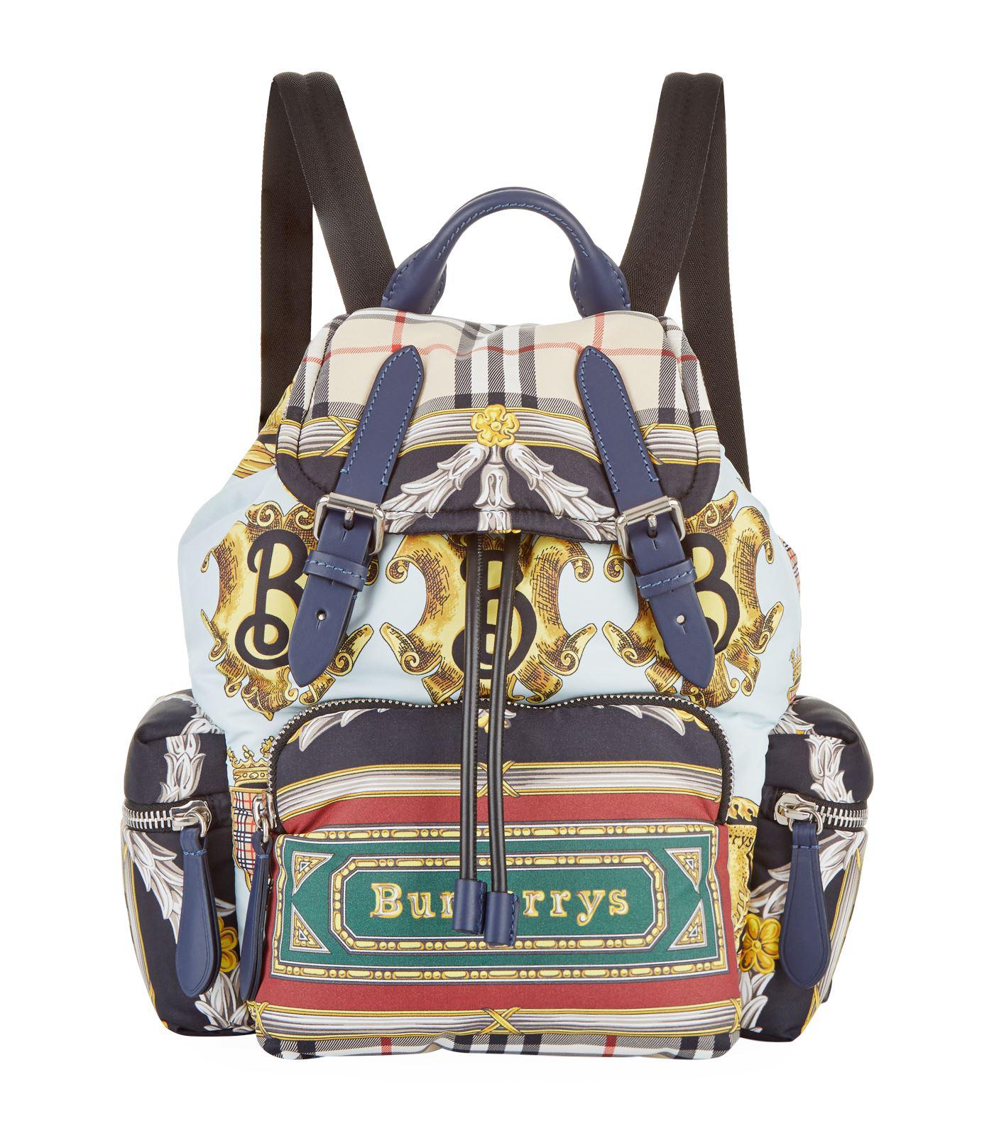 Burberry archive print backpack price sale