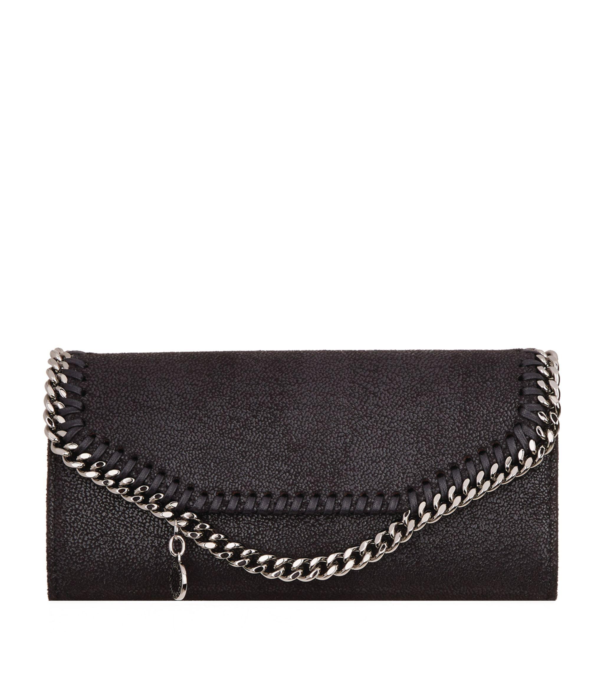 Stella McCartney Leather Falabella Continental Shaggy Deer Wallet in ...