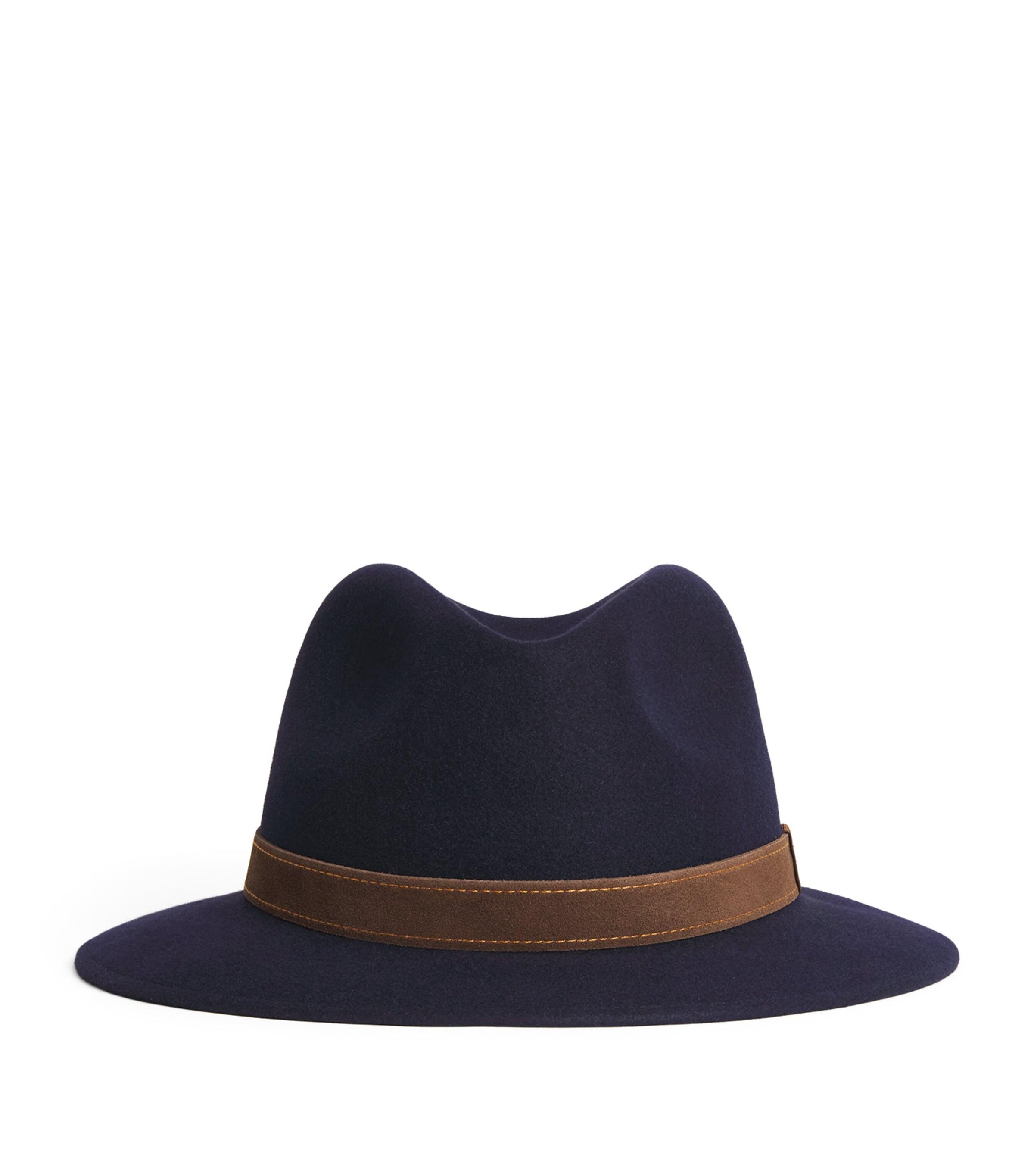 Borsalino ALESSANDRIA MIDDLE BRIMサイズ62 Borsalino Felt Country Alessandria Medium Brim Hat in Blue for Men