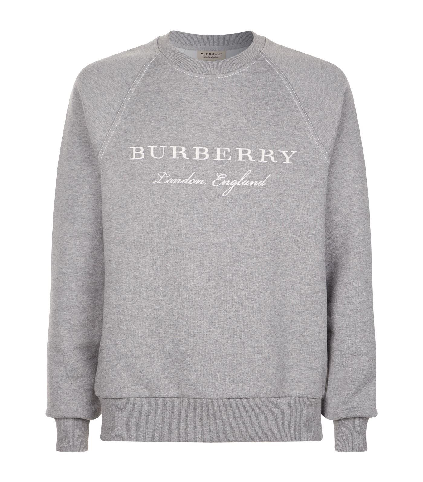 burberry embroidered jersey sweatshirt