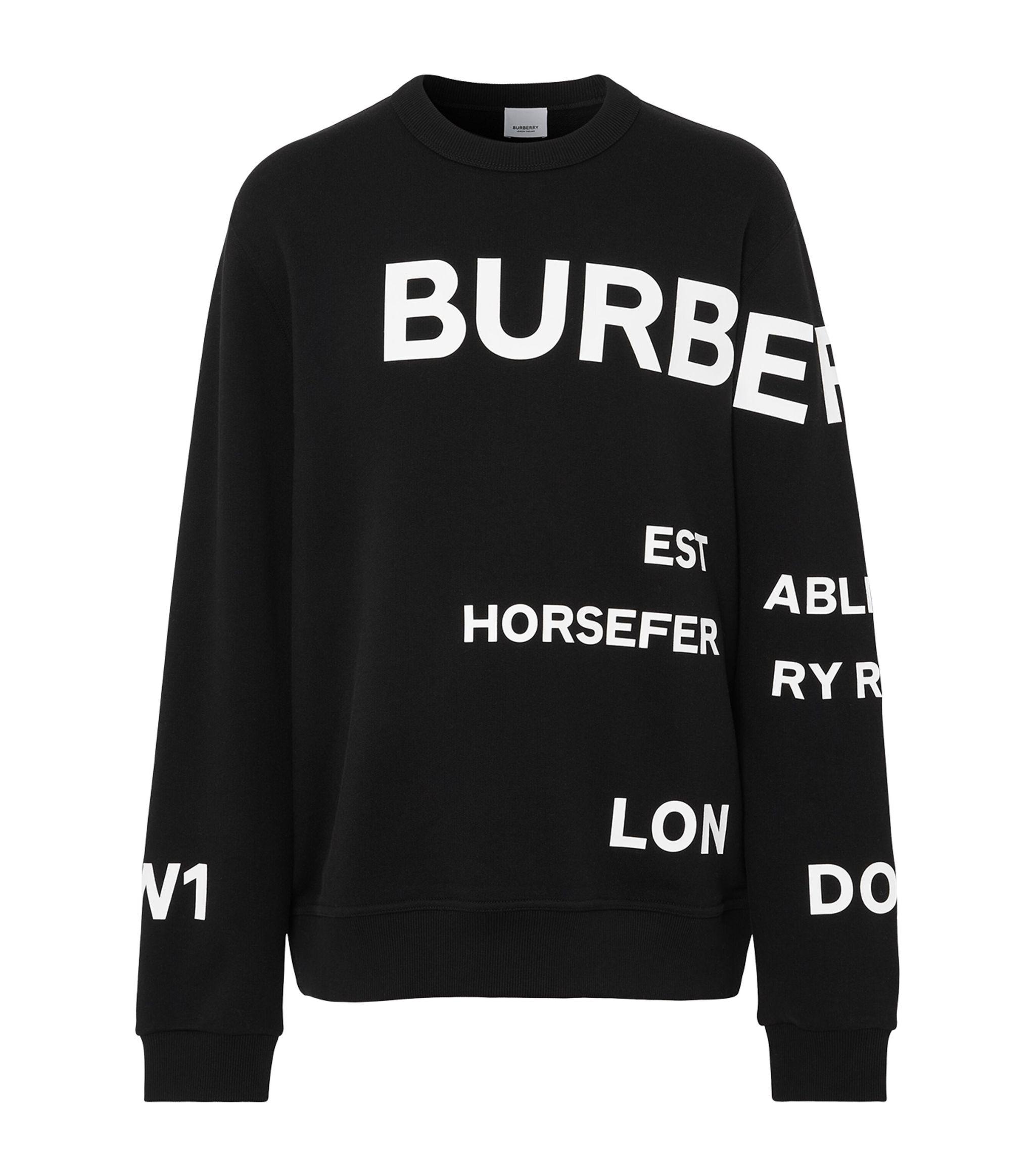 Seminarie Nu bijtend Burberry Horseferry Print Sweatshirt in Black for Men | Lyst