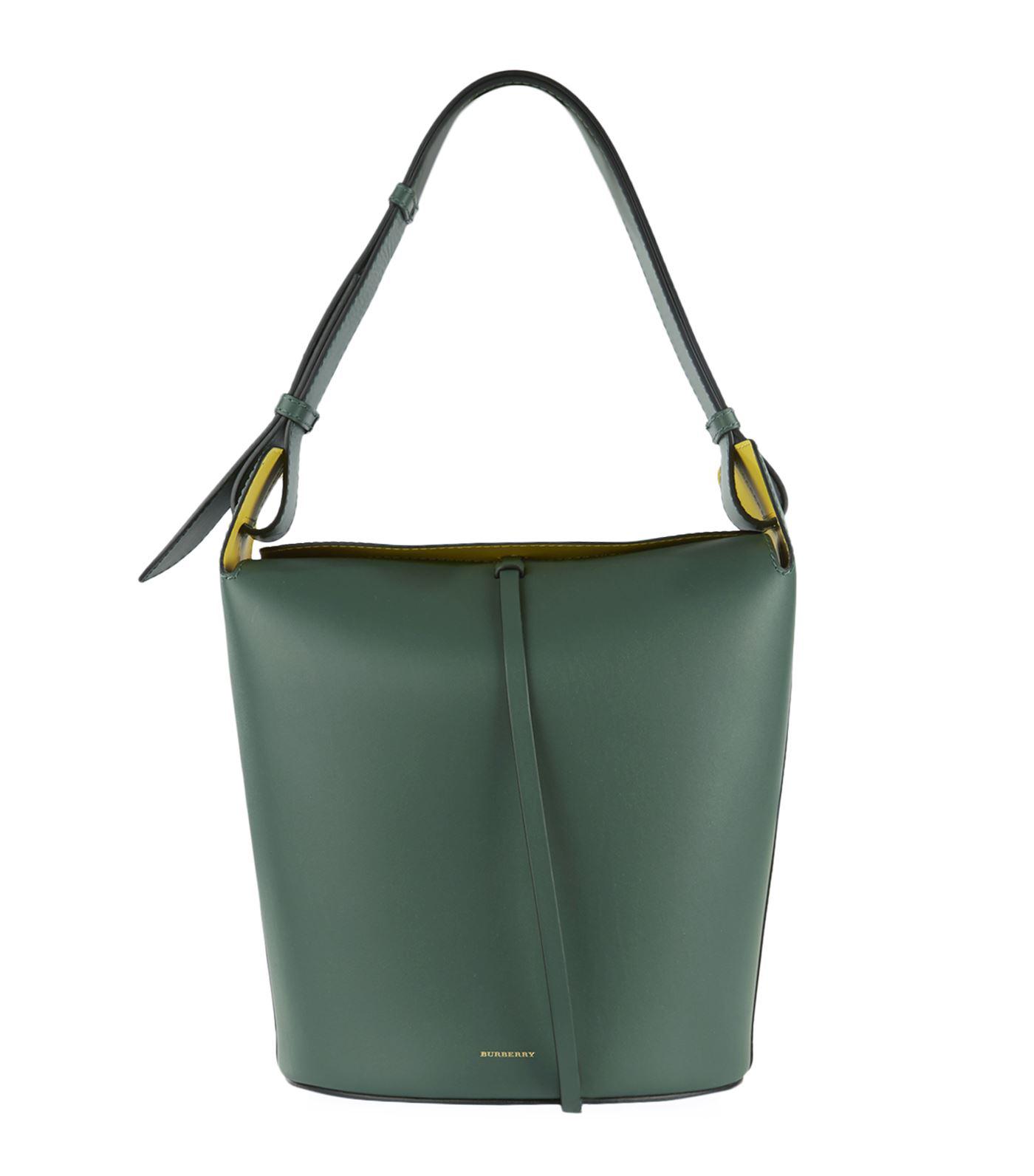 burberry large leather bucket bag