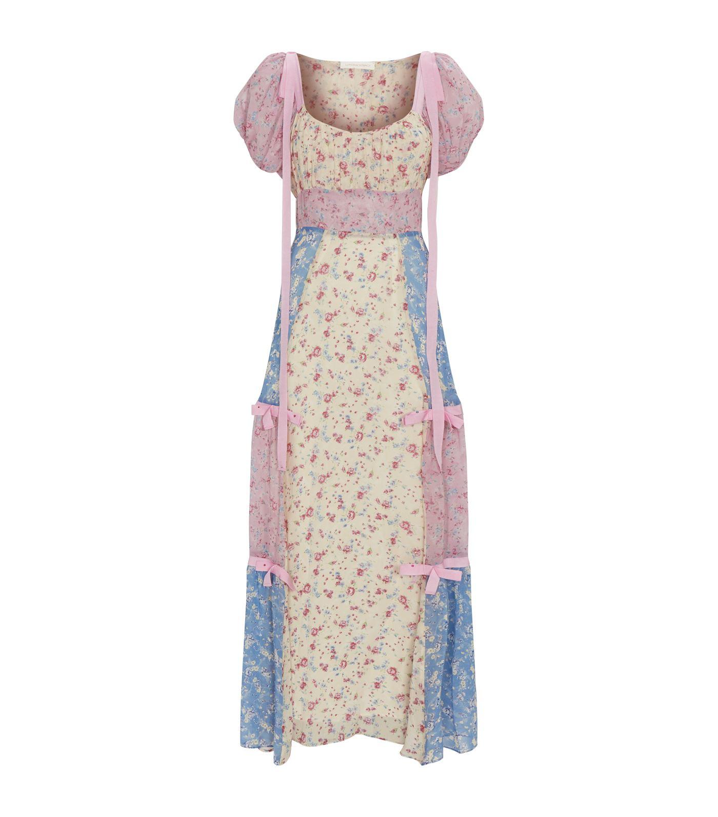 patchwork maxi dress