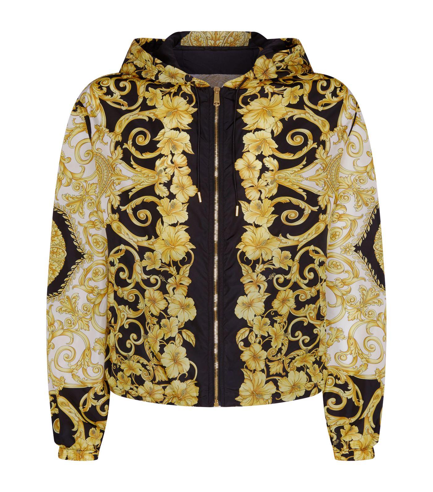 Black Gold for Men Versace Synthetic Jacket With All-over Chain Print in Black Save 49% Mens Clothing Jackets Casual jackets 