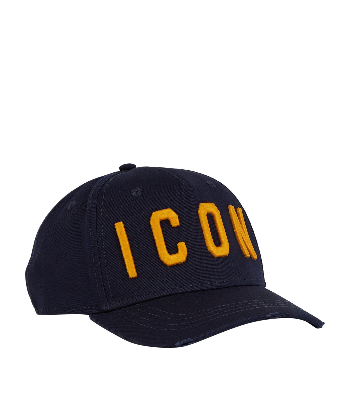 DSquared² Cotton Icon Logo Cap Navy in Blue for Men - Save 51% - Lyst