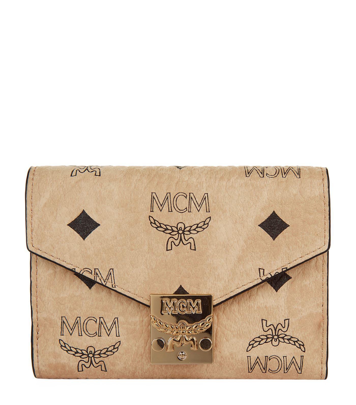 mcm small trifold wallet