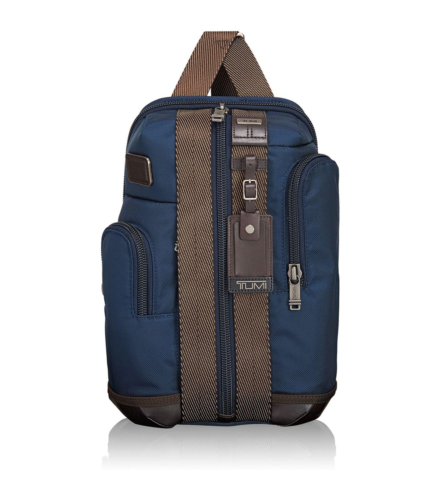 Tumi Alpha Saratoga Sling Backpack in Blue for Men | Lyst