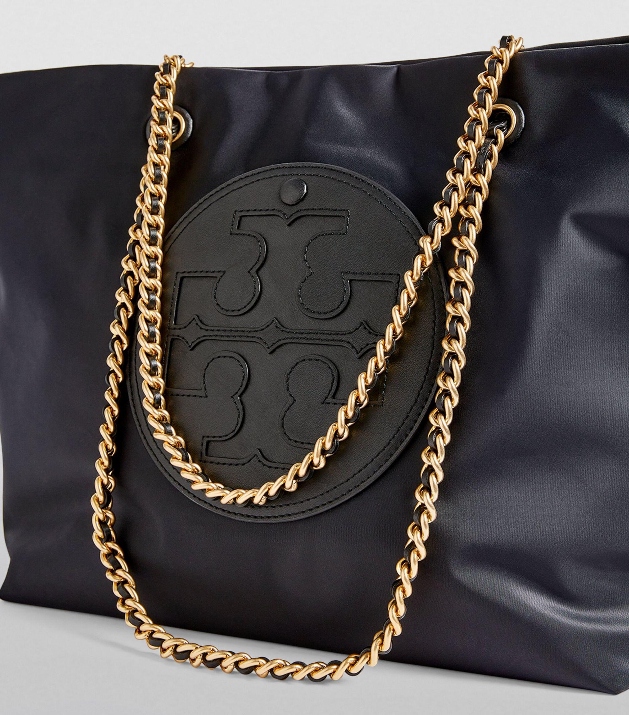 Tory Burch Chain-strap Ella Tote Bag in Black | Lyst