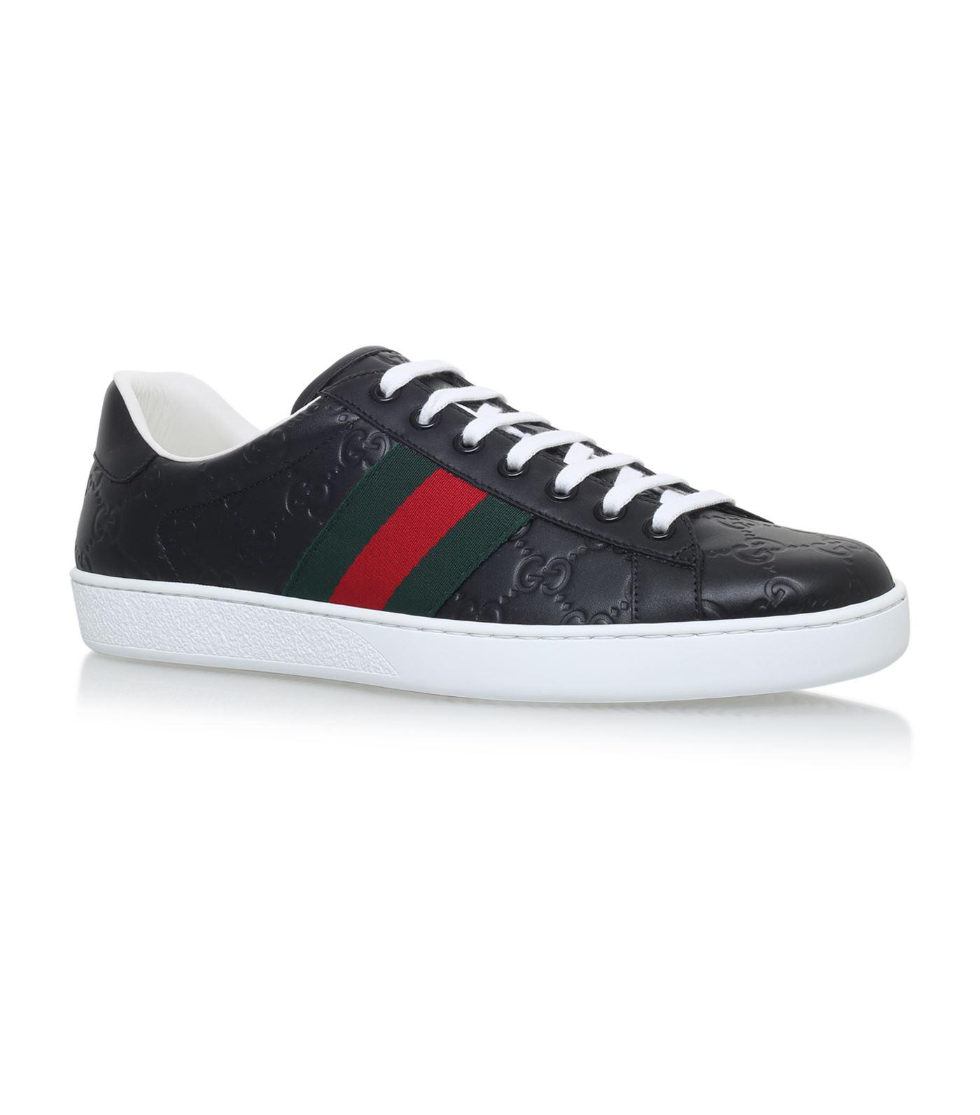 Lyst - Gucci New Ace Logo Sneakers in Blue for Men