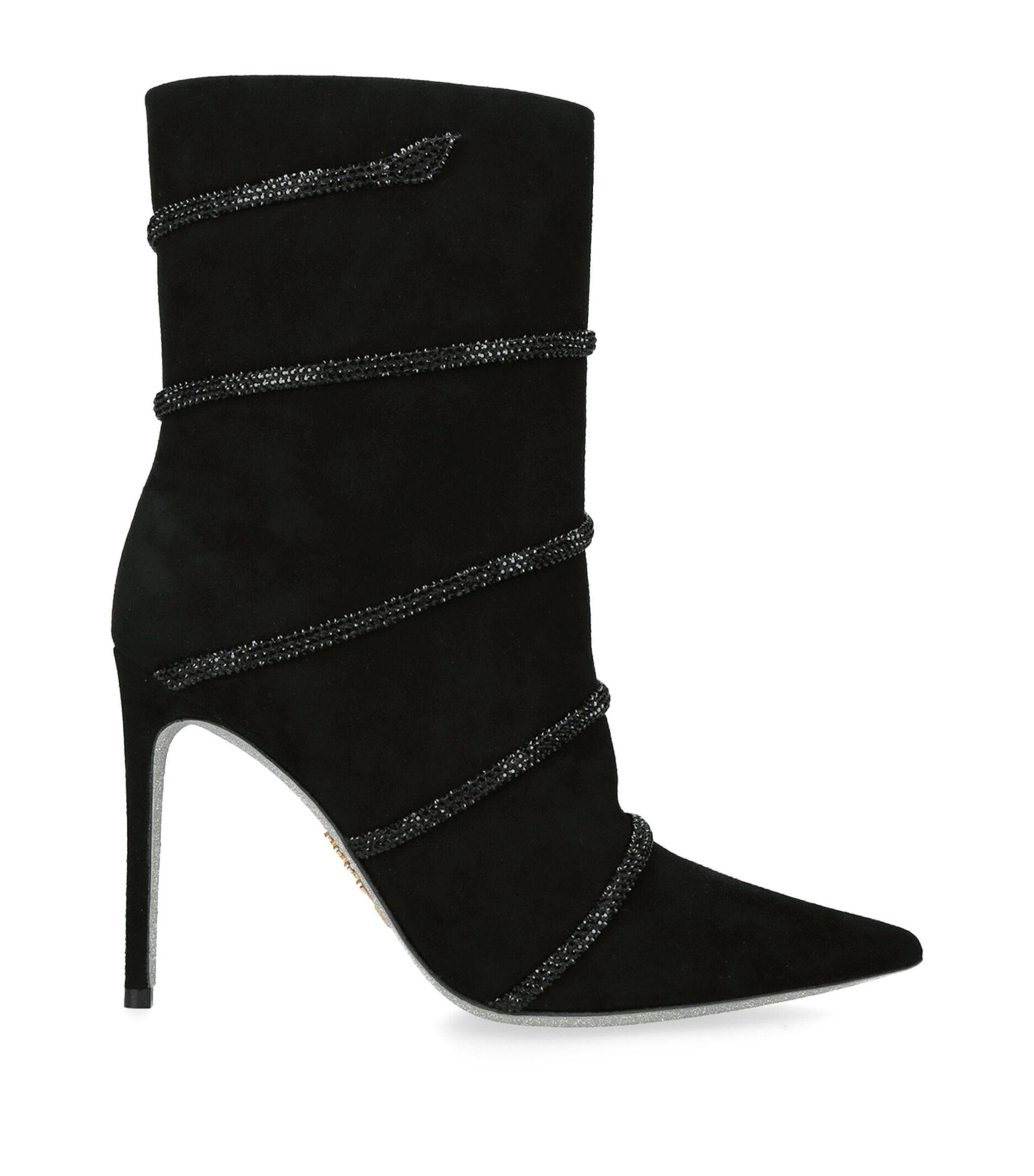 Rene Caovilla Embellished Cleo Boots 105 in Black Lyst UK