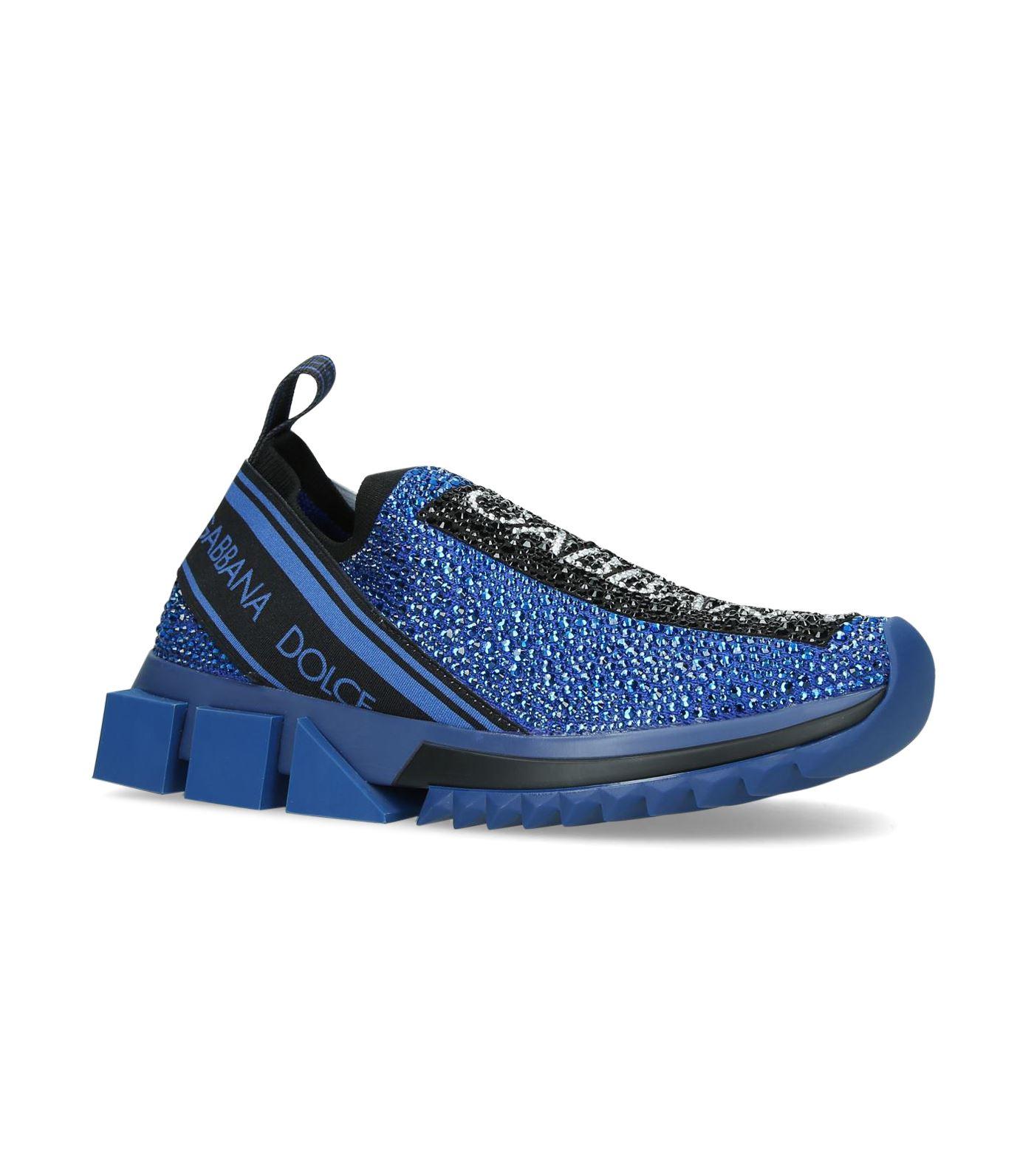 Botanist meaning Cruelty Dolce & Gabbana Sorrento Crystal Sneakers in Blue | Lyst