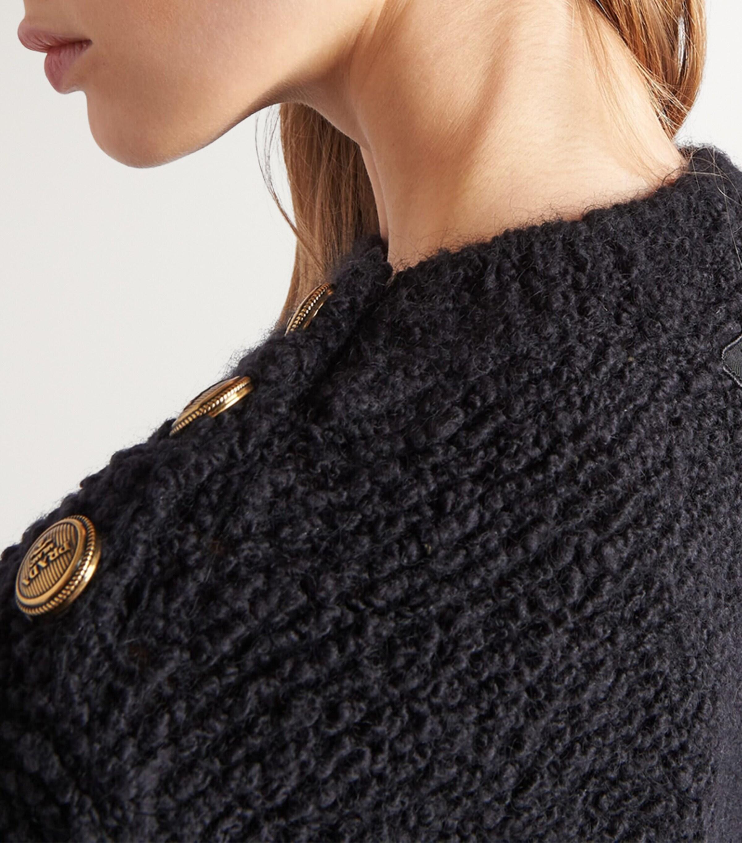 Prada Mohair Boucle Sweater in Blue Lyst UK