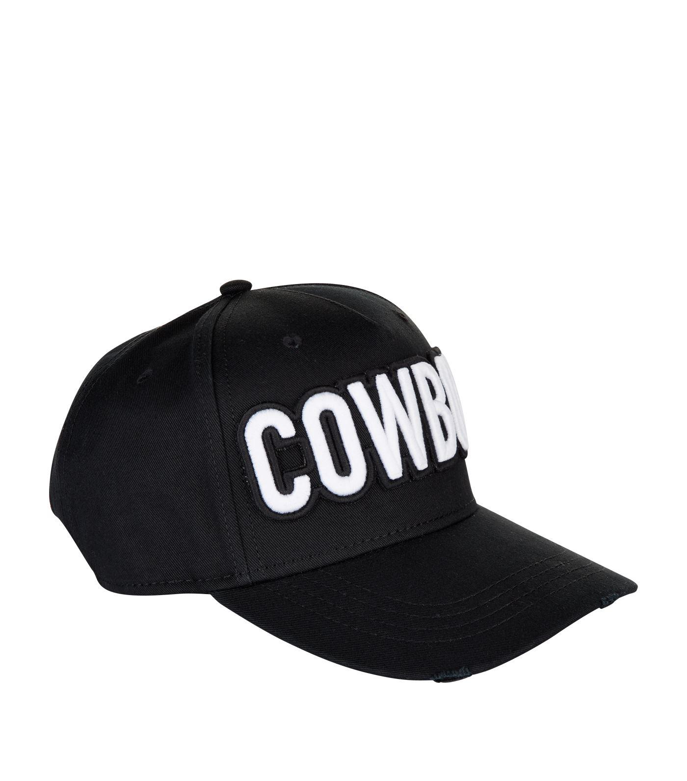 DSquared² Cotton Cowboy Cap in Black 