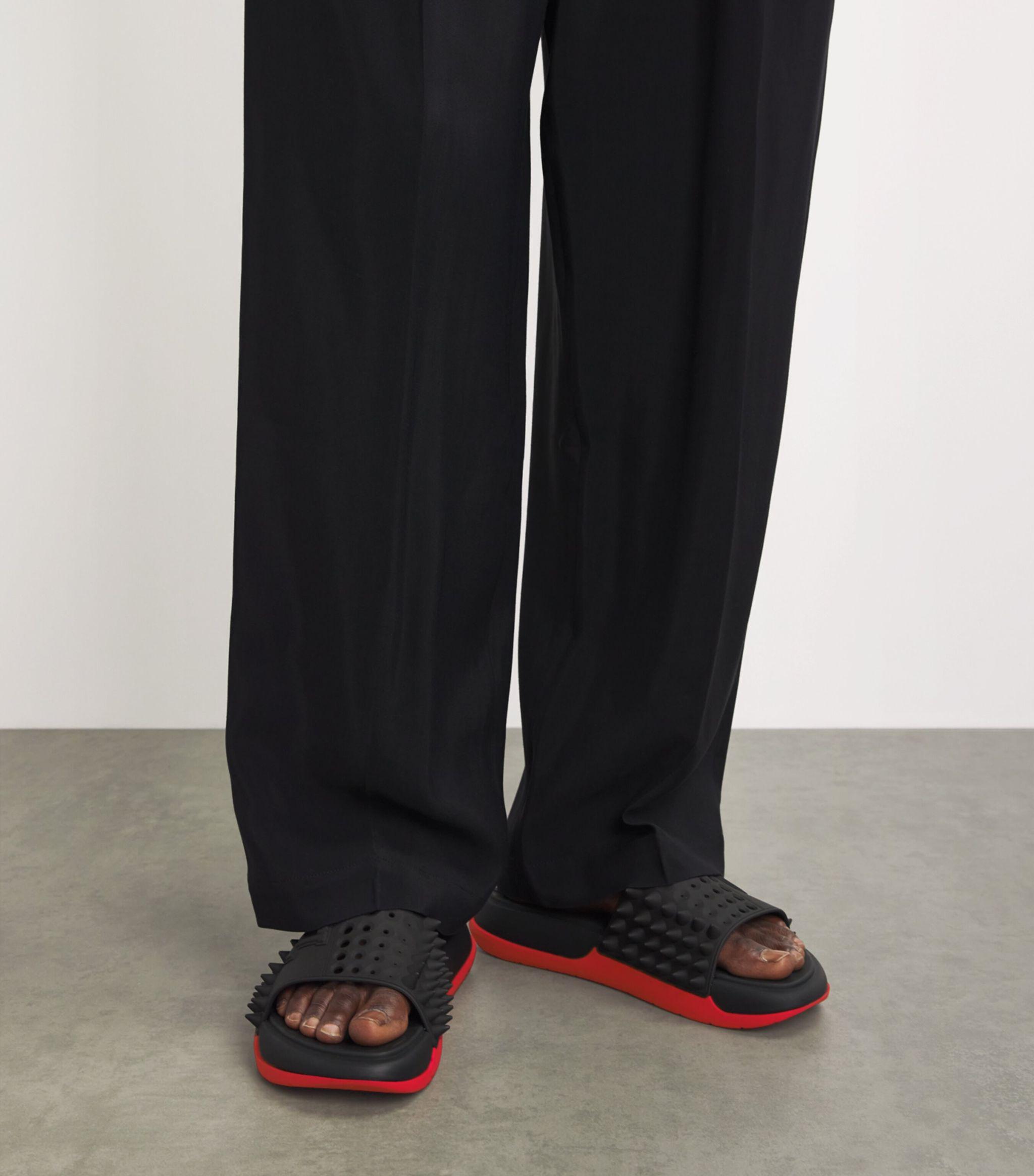 Christian Louboutin Take It Easy Slides in Black for Men | Lyst