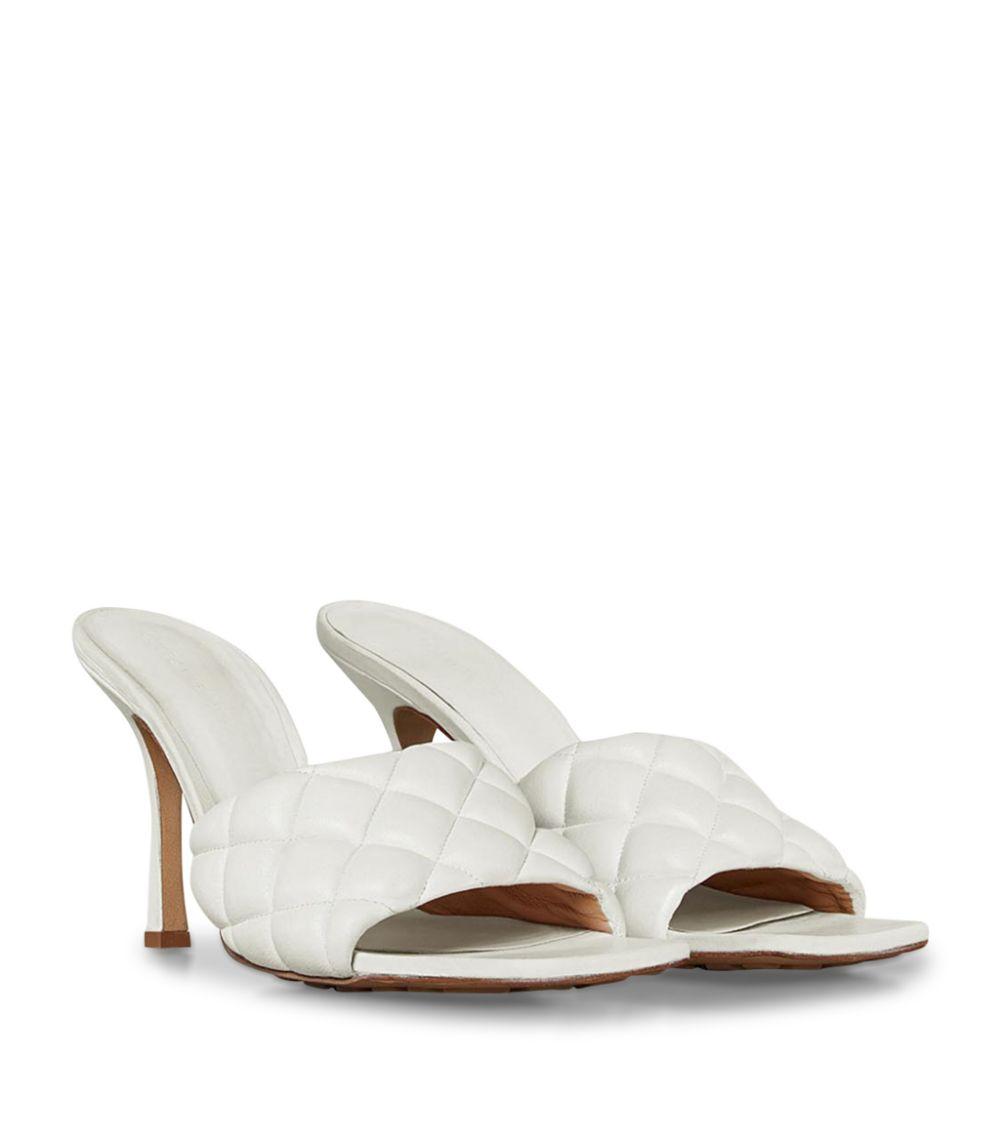bottega veneta white quilted mules