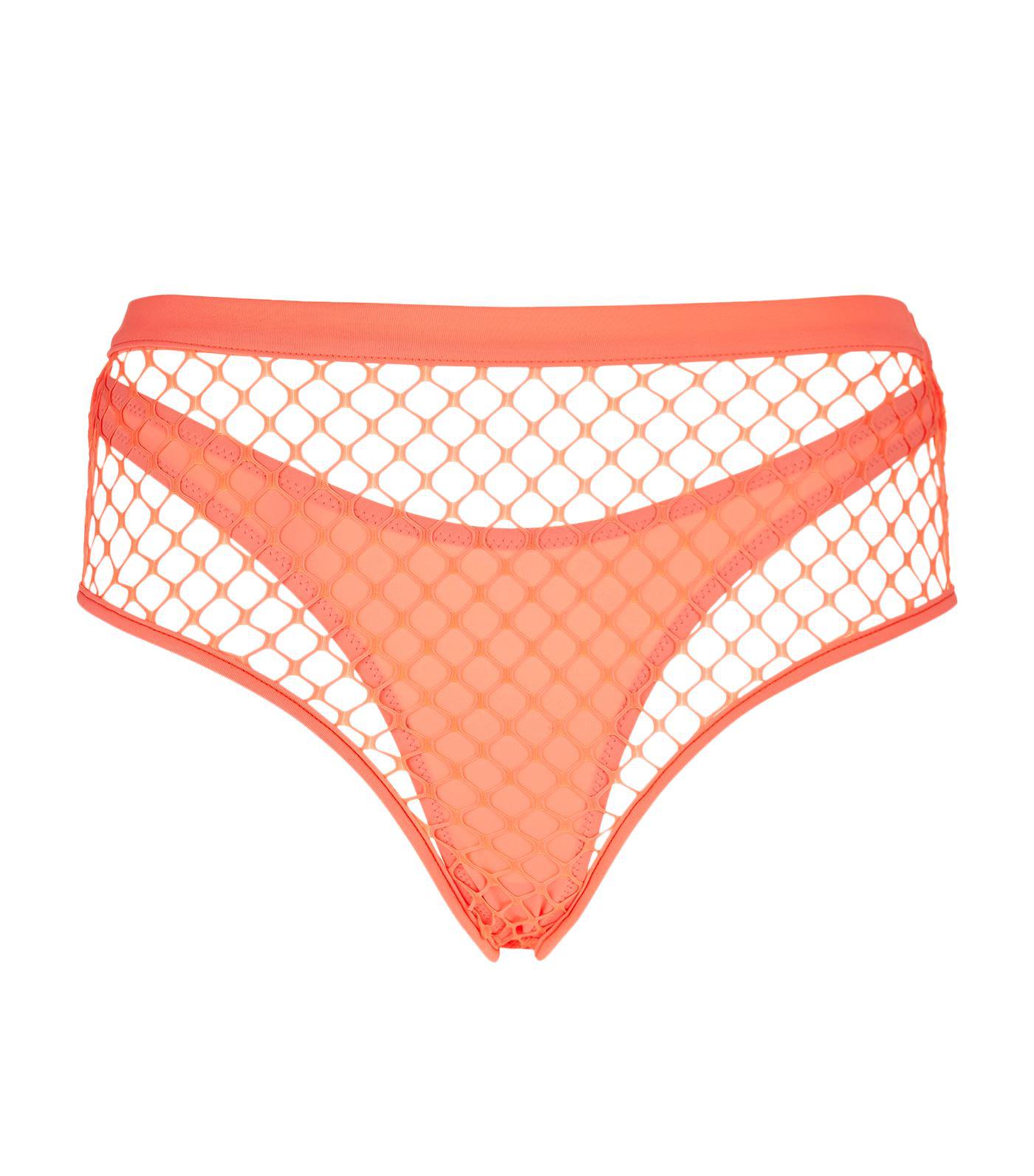 Agent Provocateur Synthetic Shannon Fishnet Bikini Briefs in Orange | Lyst